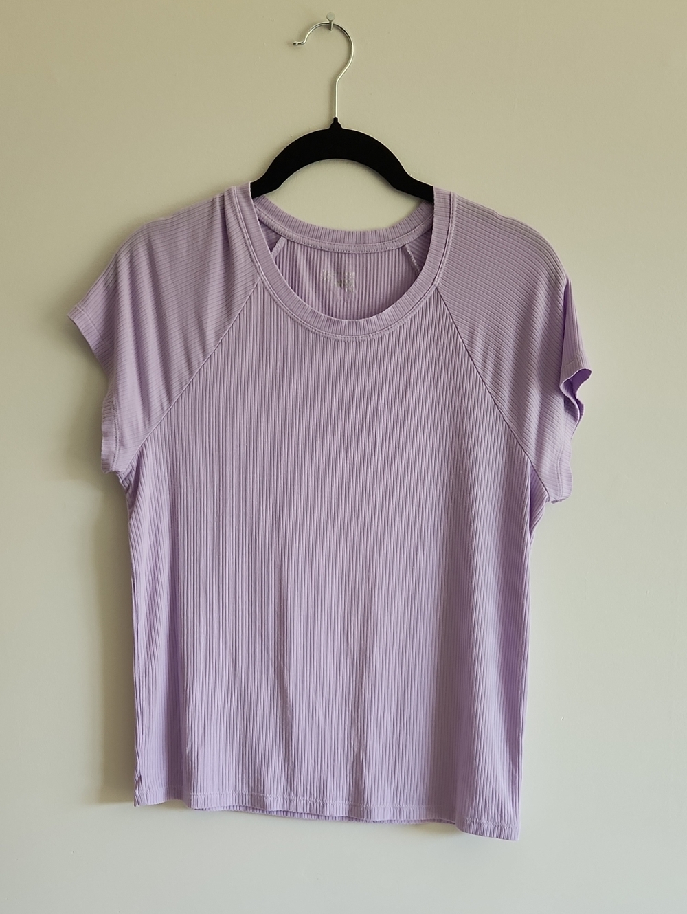 aerie - Like New Lavender Thumbs Up Rib Short Sleeve Tee - M